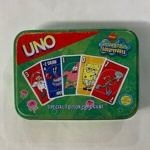 Vintage UNO SpongeBob SquarePants Special Edition Card Game With Tin Container